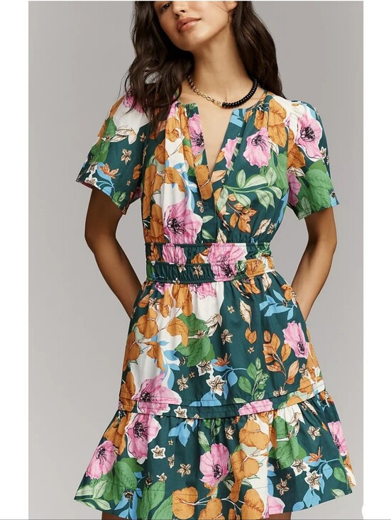 Anthropologie Dresses & Skirts - NWT! Anthropologie Somerset Mini Dress In Green Floral